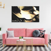Westerne kunst, Cowboy Saddle, Excellentie Canvas Afdruk (Insitu (Woonkamer))