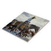 westerne kunst door WHD Koerner: "Hij kijkt voorui Tegeltje (Zijkant)