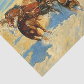 Westerne kunst "Downing the Nigh Leader" Tissuepapier (Detail)