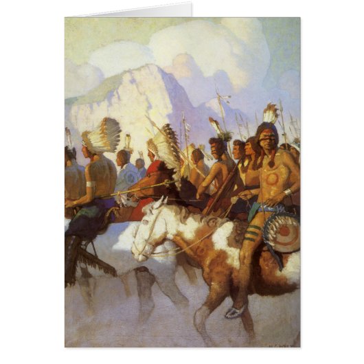 Westerne Kunst, Indische Oorlogspartij door NC Wy (Voorkant)