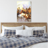  Westerne Kunst, Indische Oorlogspartij door NC Wy Canvas Afdruk (Insitu (Slaapkamer))