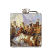  Westerne Kunst, Indische Oorlogspartij door NC Wy Heupfles (Achterkant)