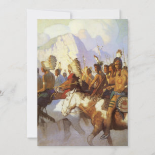 Westerne Kunst, Indische Oorlogspartij door NC Wy Kaart