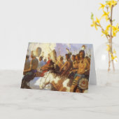  Westerne Kunst, Indische Oorlogspartij door NC Wy Kaart (Gele Bloem)