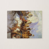  Westerne Kunst, Indische Oorlogspartij door NC Wy Legpuzzel (Horizontaal)