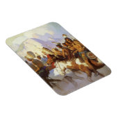  Westerne Kunst, Indische Oorlogspartij door NC Wy Magneet (Rechterzijde)