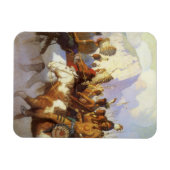  Westerne Kunst, Indische Oorlogspartij door NC Wy Magneet (Horizontaal)