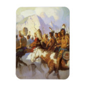  Westerne Kunst, Indische Oorlogspartij door NC Wy Magneet (Verticaal)