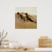 Westerne kunst "Indische schildpadden die Custer b Poster (Keuken)