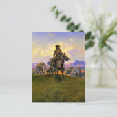 westerne kunst van Charles M Russ "The Romance Mak Briefkaart (Staand voorkant)