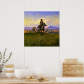 westerne kunst van Charles M Russ "The Romance Mak Poster (Keuken)
