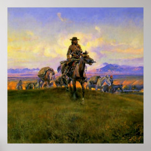 westerne kunst van Charles M Russ "The Romance Mak Poster