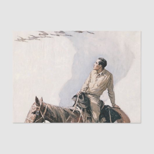 westerne kunst van Wilde Geese door WHD Koerner Tissuepapier (Voorkant)