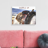 Westerne kunst, zadels, paarden, canvas afdrukken (Insitu (Woonkamer))