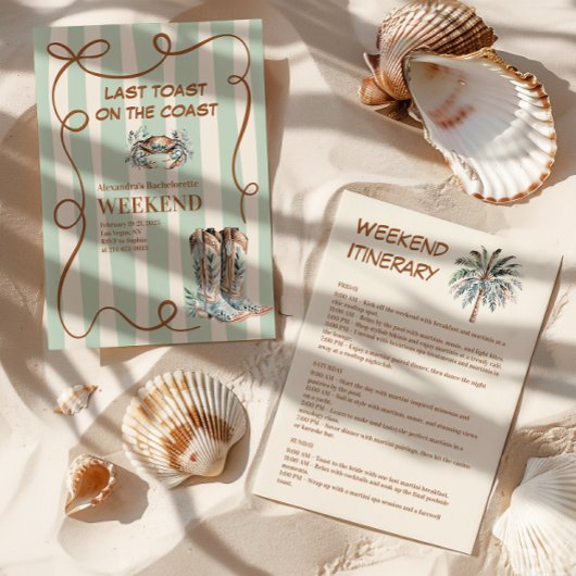 Westerne kustvrijgezellenfeest kaart