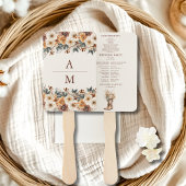 Westerne Laarzen Bloemen Terracotta Huwelijk Handwaaier