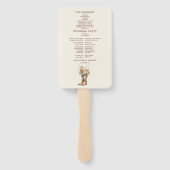 Westerne Laarzen Bloemen Terracotta Huwelijk Handwaaier (Achterkant)