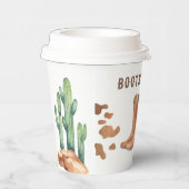 Westerne laarzen & bubbelig Vrijgezellenfeest Papieren Bekers (Rechts)