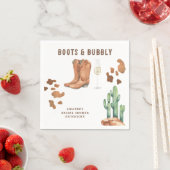 Westerne laarzen & bubbelig Vrijgezellenfeest Servet (Insitu)