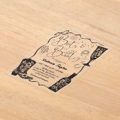 Westerne laarzen & Bubbly Bow Vrijgezellenfeest Acryl Uitnodigingen (Laagn)