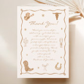 Westerne laarzen en bubble Vrijgezellenfeest Bedankkaart