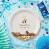 Westerne laarzen en bubble Vrijgezellenfeest Papieren Bordje (Feest)