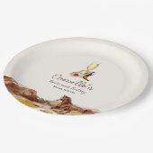 Westerne laarzen en bubble Vrijgezellenfeest Papieren Bordje (Gekanteld)