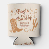 Westerne laarzen en Bubbly Vrijgezellenfeesten Koe Blikjeskoeler (Voorkant)