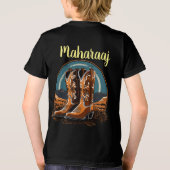 Westerne laarzen onder maanlicht Tri-Blend shirt (Achterkant)