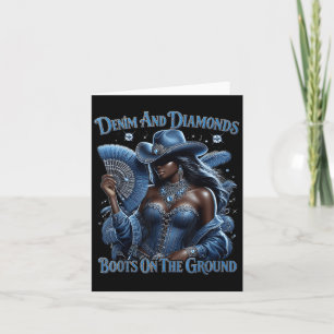 Westerne laarzen op de grond Denim en Diamonds Koe Kaart