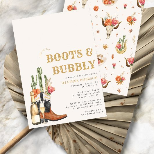 Westerne laarzen Vrijgezellenfeest Kaart