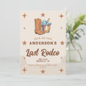 Westerne laatste Rodeo Bachelorette Party Uitnodig Kaart (Staand voorkant)