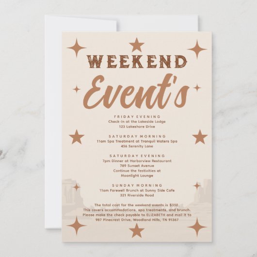 Westerne laatste Rodeo Bachelorette Party Uitnodig Kaart (Achterkant)