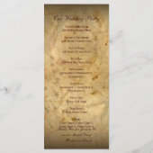  westerne land huwelijksprogramma's programmakaart (Achterkant)