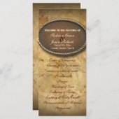  westerne land huwelijksprogramma's programmakaart (Voorkant / Achterkant)