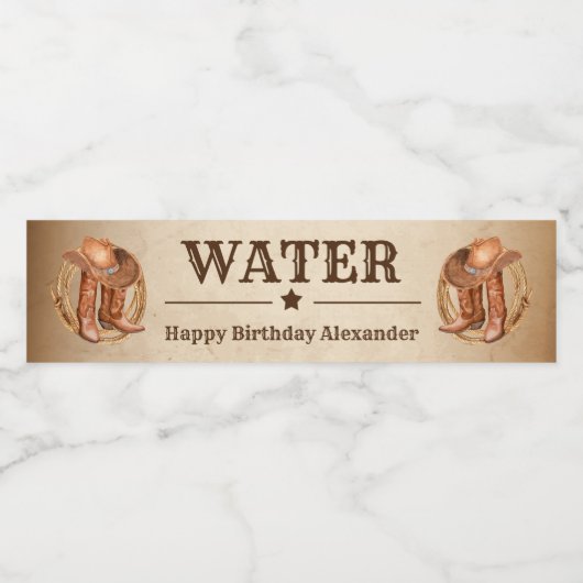 Westerne Landelijke Etikettenreeks van het Voedsel Waterfles Etiket (Enkel label)