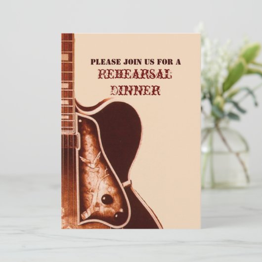 Westerne landelijke repetitie dineruitnodiging kaart (Staand voorkant)