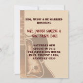 Westerne landelijke repetitie dineruitnodiging kaart (Achterkant)