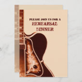 Westerne landelijke repetitie dineruitnodiging kaart (Voorkant / Achterkant)