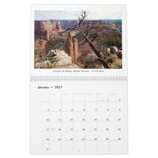 Westerne landschappen kalender (Jan 2027)