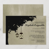 Westerne Lantaarns Bridal Shower Invitations Kaart (Voorkant / Achterkant)