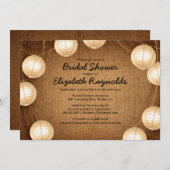 Westerne Lantern Bridal Shower-uitnodigingen Kaart (Voorkant / Achterkant)