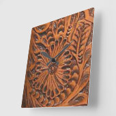 Westerne leder in het gereedschap Kleur Afdrukwand Vierkante Klok (Hoek)