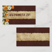  Westerne leder N Daisies BIZ-kaarten Visitekaartje (Voorkant / Achterkant)