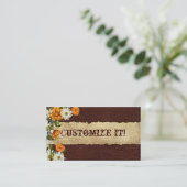  Westerne leder N Daisies BIZ-kaarten Visitekaartje (Staand voorkant)
