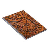 Westerne leder uit gereedschap Afdrukspiraallaptop Notitieboek (Rechterzijde)