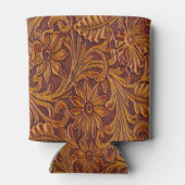 Westerne lederen print Drink houder Blikjeskoeler (Achterkant)