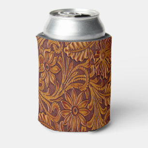 Westerne lederen print Drink houder Blikjeskoeler