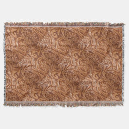 Westerne lederen printplaat deken