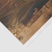 Westerne Leeuw in Koningsstoel Decoupage Tissuepapier (Detail)